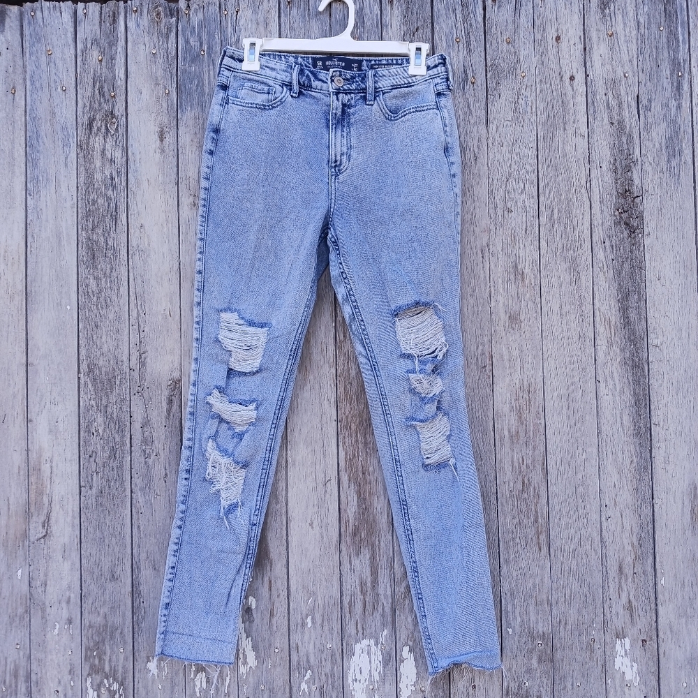 Hollister Womens Sz 27 High Rise‎ Super Skinny Vintage Stretch Jeans Distressed